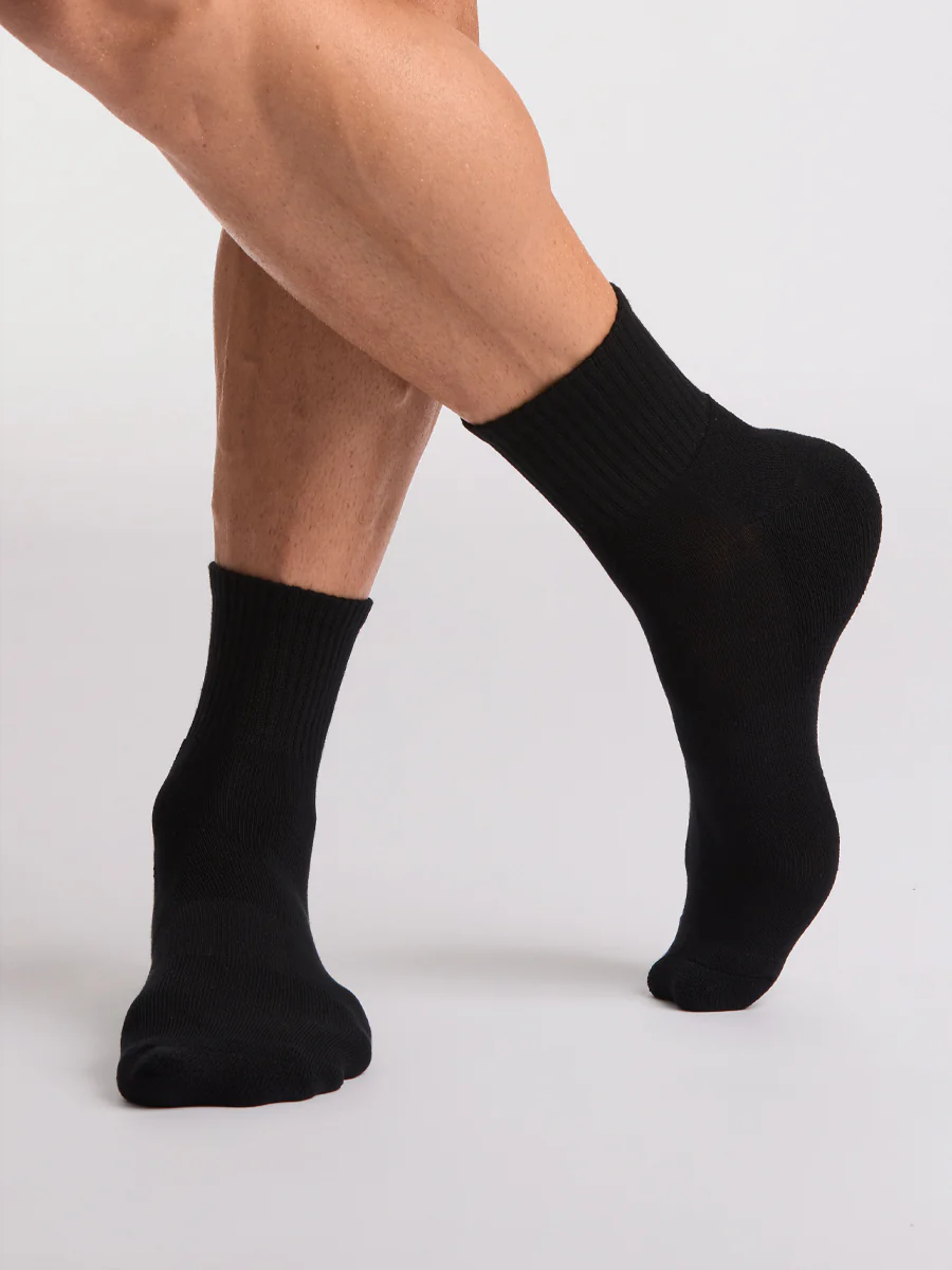 Men's Bamboo Sport Quarter Crew 3 Pack - Image 3