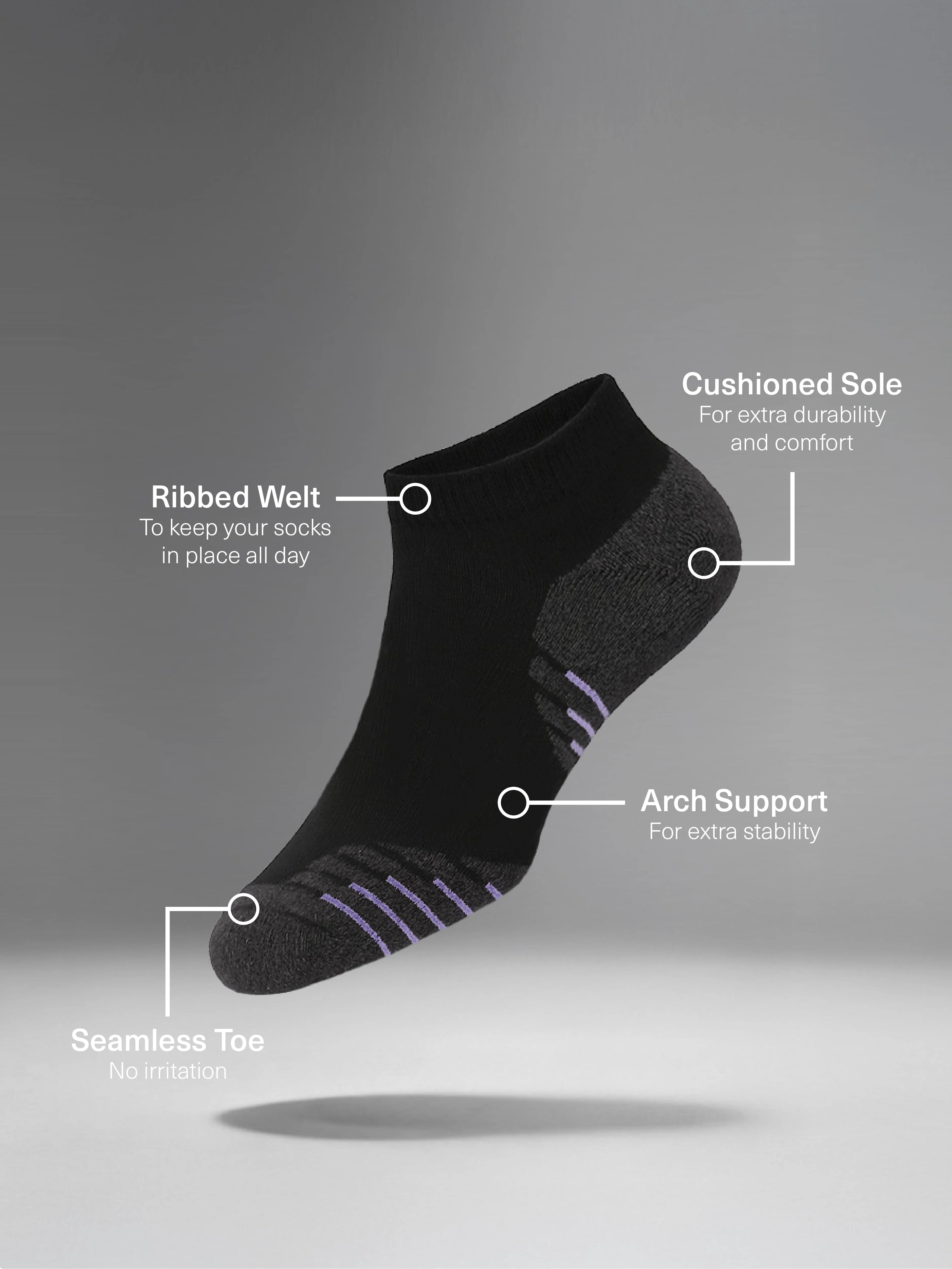 Women's Active Low Cut Socks 3 Pack - Image 2