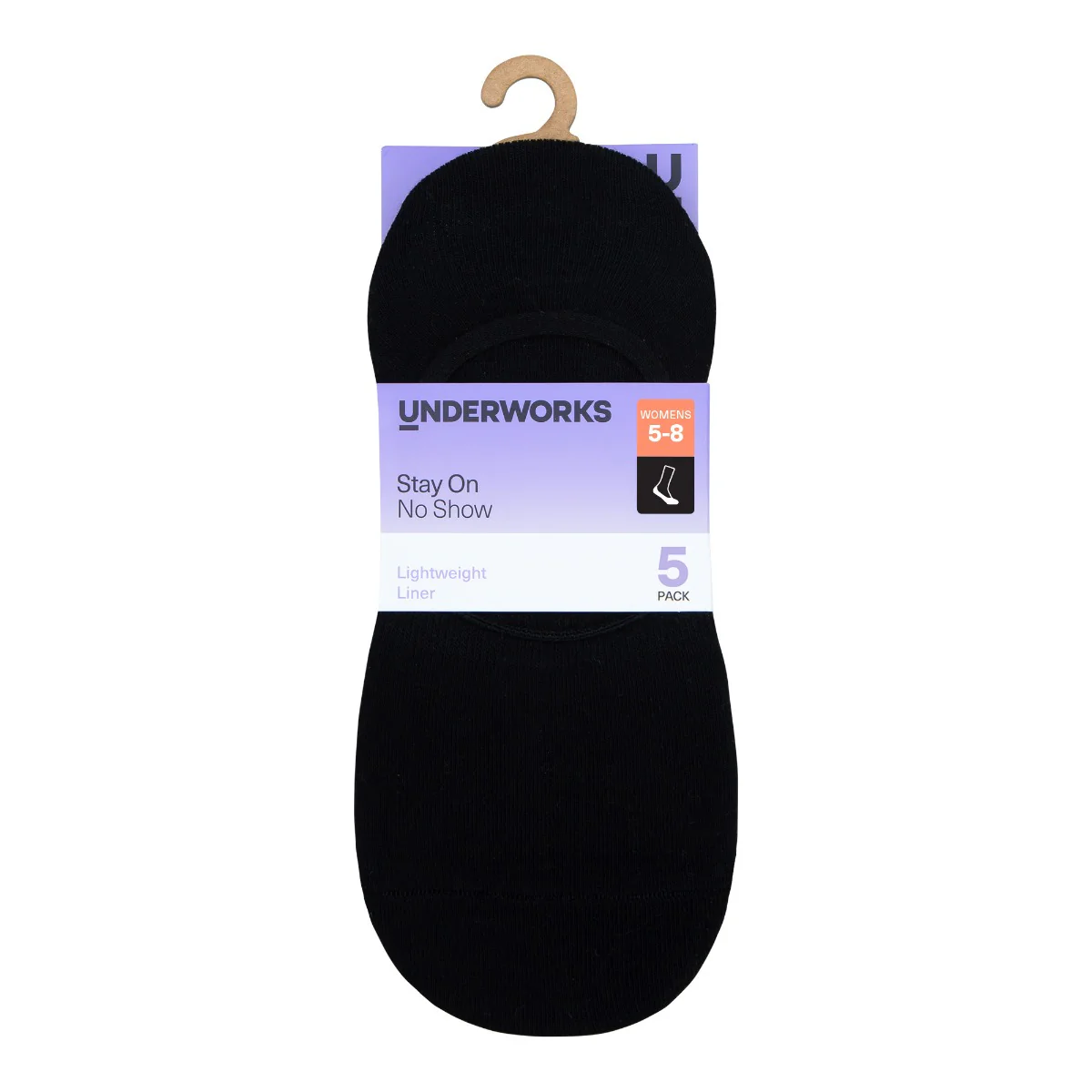 Women's Stay On No Show Liner 5 Pack - Image 3