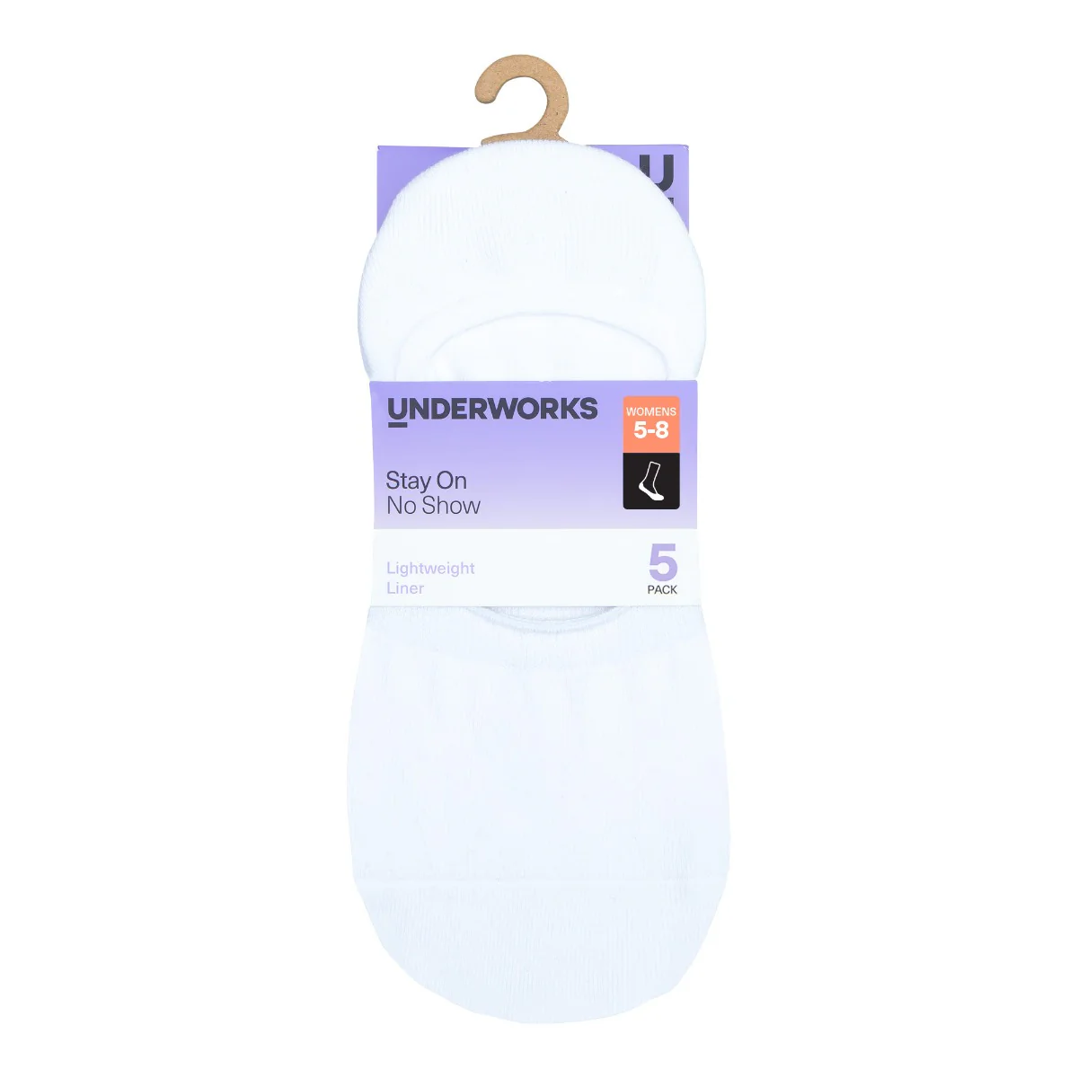 Women's Stay On No Show Liner 5 Pack - Image 3