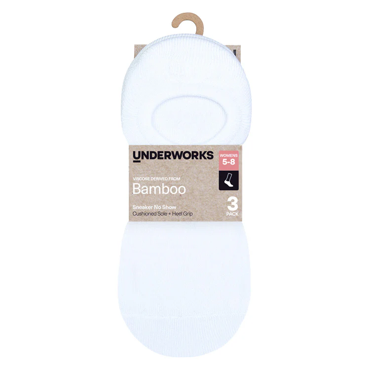 Women's Bamboo No Show Sneaker Sock 3 Pack - Image 3