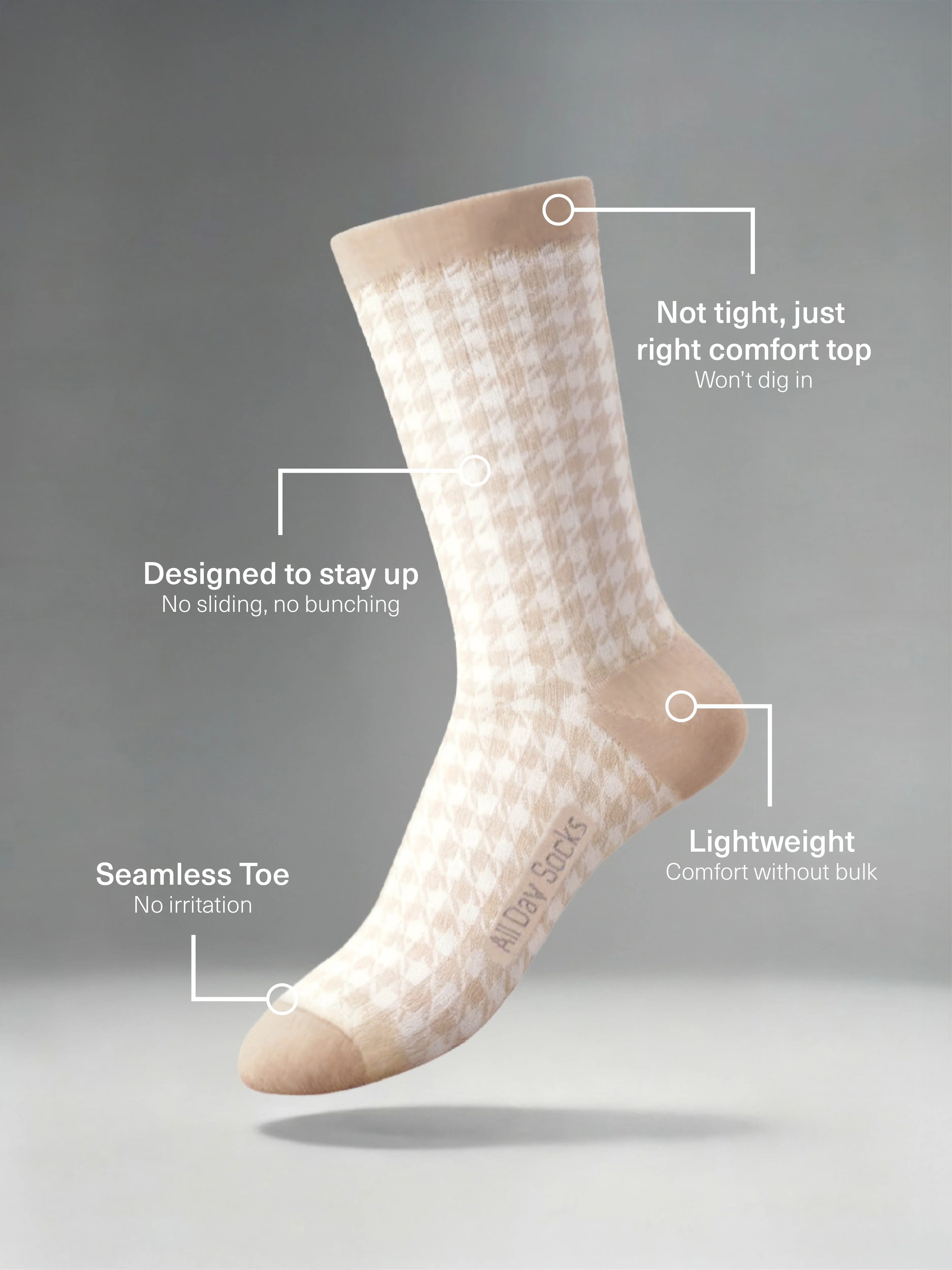 Women's All Day Lightweight Crew Socks 1 Pack - Image 2