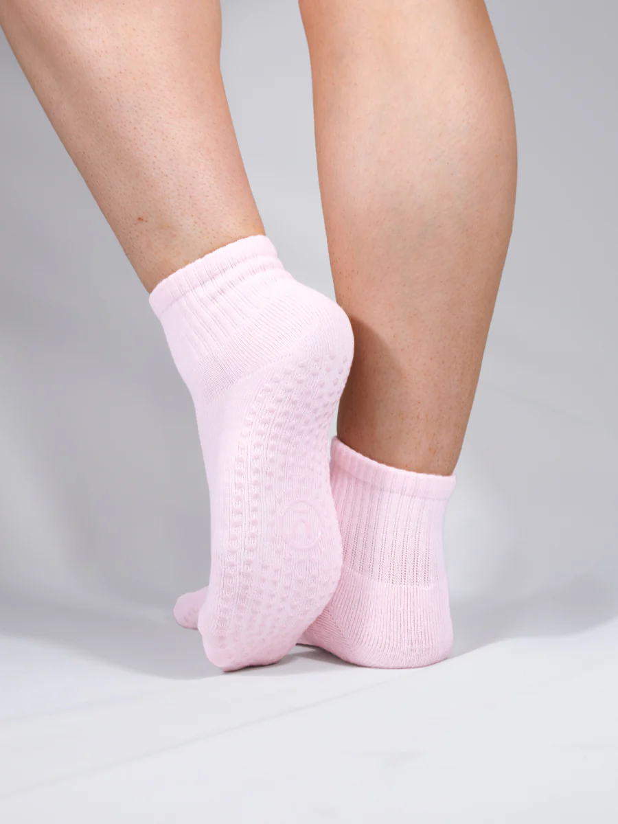 Women's Quarter Crew Grip Socks 3 Pack - Image 3